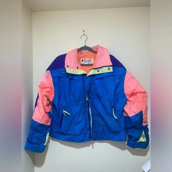 Vintage Color-Block Rainbow 80’s Columbia Radial  Sleeve Ski Snow Jacket no size - Picture 3 of 16
